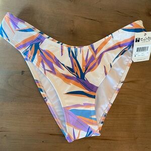 Salt Life Tropical Bikini Swimsuit Bottom Purple, White, Orange NWT